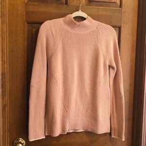 Gap Blush Pink Cotton Turtleneck Sweater